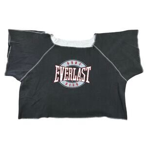 Vintage Everlast Body Gear Cropped Sweatshirt Gym Bodybuilding MMA Medium